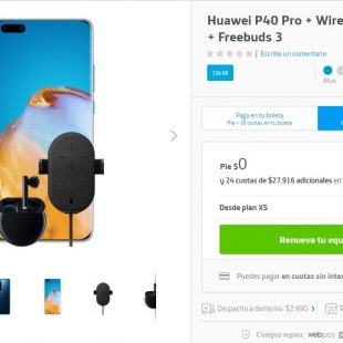 Huawei P40 Pro + Wireless Car Charger + Freebuds 3 a $669.990 en Movistar