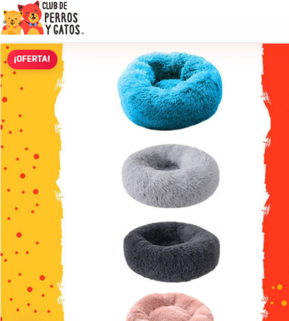 Camas Felpa para mascotas antiestrés en Club de Perros y Gatos desde $13.644 (M)
