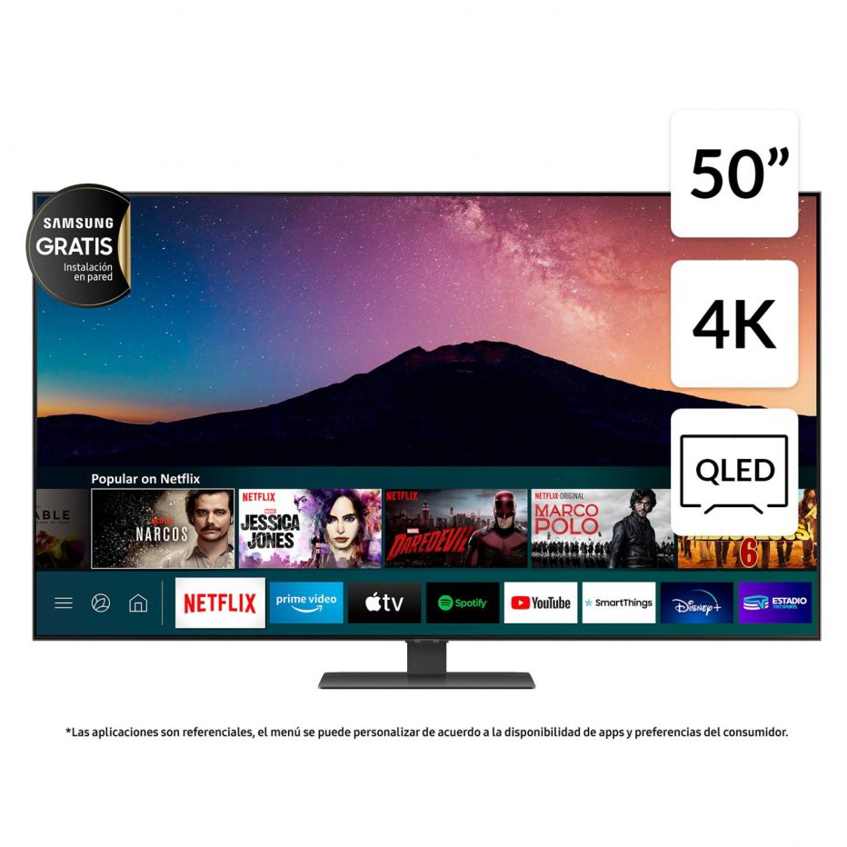 QLED SAMSUNG 50’’ Q80A 4K UHD SMART TV a $399.990 en Ripley